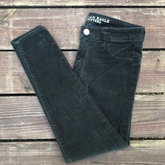 American Eagle Outfitters Denim - Dark Olive Green Corduroy Jeggings